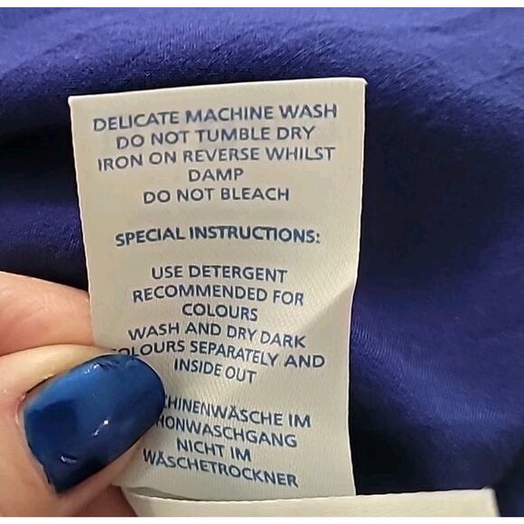 BODEN Blue Embroidered Dress – Women’s 2R – Classic Floral Elegance - Picture 9 of 9